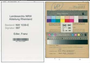 Entnazifizierung Franz Edler , geb. 23.04.1920 (Buerobote)
