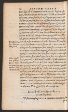De dispositione secunda artis dicendi parte.