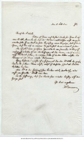 Brief von August Petermann von Justus Perthes' Geographische Anstalt  an Reinhold Grundemann : [Gotha], 05.02.1870 ; Kopie