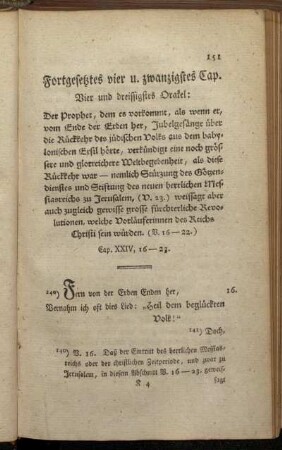 Fortgesetztes vier und zwanzigstes Cap. Vier und dreissigstes Orakel