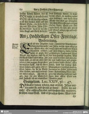 Am 3. Hochheiligen Oster-Feyertage