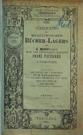 Katalog. 152. 1891 = Abth. 1