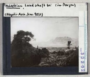 Palestrina (Praeneste): Landschaft im Morgen. Gemälde