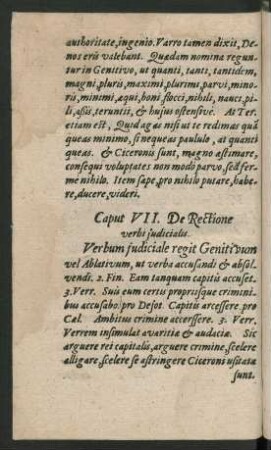 Caput VII. De Rectione verbi iudicialis.