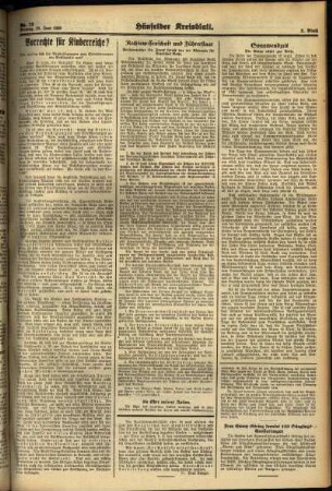 Zweite Ausgabe vom Montag, den 20. Juni 1938.