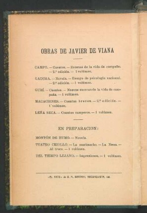 Obras de Javier de Viana