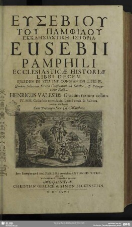 Eusebiu tu Pamphilu Ekklēsiastikē historia