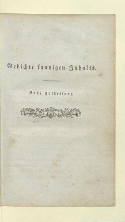 Gedichte launigen Inhalts