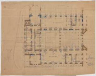 Thiersch, Friedrich von; Wiesbaden; Kurhaus - Nordflügel (Grundriss EG)
