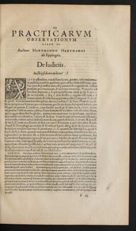 Practicarum Observationum Liber II.