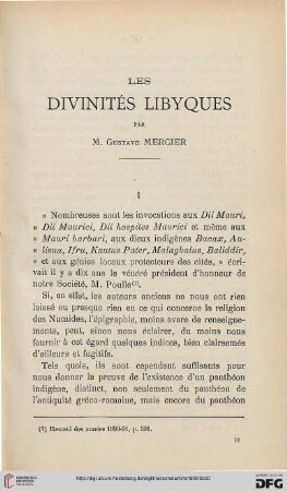 Sér. 4: Les divinités libyques