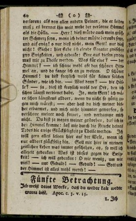 Fünfte Betrachtung.