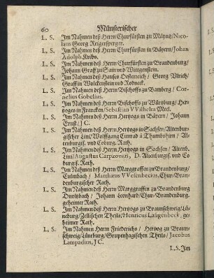 60-62, L.S. Im Namen deß Herrn Churfürsten ...