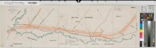 Bottrop (Bottrop) Kirchhellen (Bottrop) Grubenanschlußbahn der Schachtanlage Rhein II und Nordlicht Blatt 4 Flur 20-21 Kirchhellen 1921 1 : 2500 33 x 105 farb. Einzeichnung in Pause Gewerkschaften Rhein II und Nordlicht Regierung Münster Nr. 3655