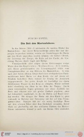 Fünftes Kapitel: Die Zeit des Marienlebens