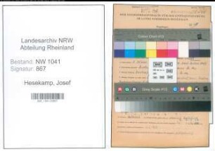 Entnazifizierung Josef Hesekamp , geb. 05.10.1895 (Angestellter)