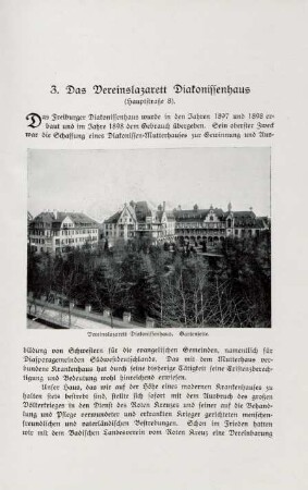 Vereinslazarett Diakonissenhaus. Gartenseite.