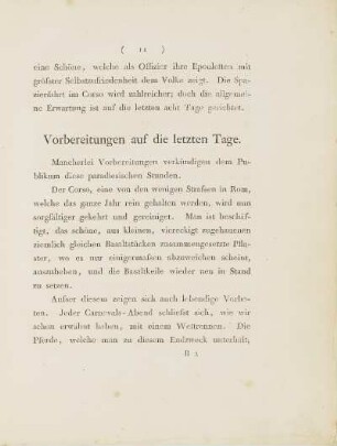 Vorbereitungen auf die letzten Tage.