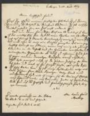Brief von Carl Friedrich Philipp von Martius an August Emanuel Fürnrohr