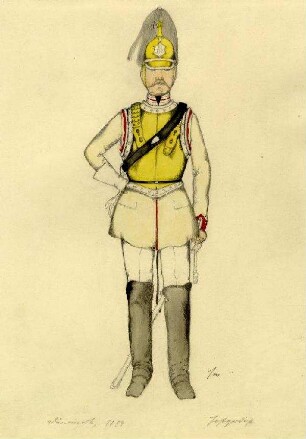 Uniformbild, Hestgardist der dänischen Armee (1864)