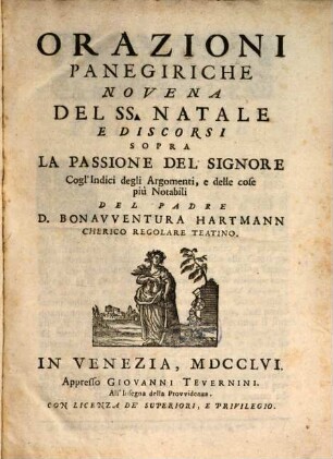 Orazioni panegiriche novena del SS. Natale