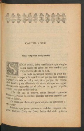 Capítulo XXIII - Una sorpresa inesperada