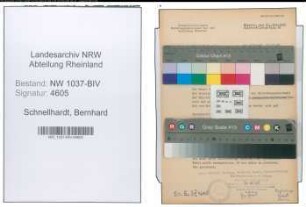 Entnazifizierung Bernhard Schnellhardt , geb. 04.03.1907 (Techn.Amtsinspektor)