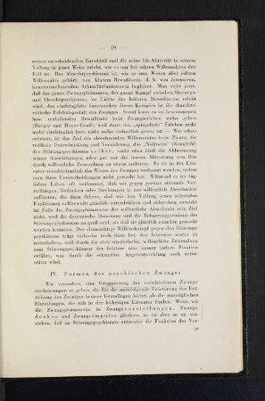 IV. Formen des psychischen Zwanges.