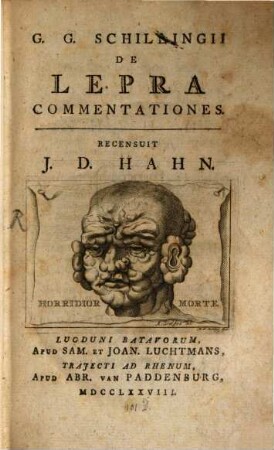 De lepra commentationes
