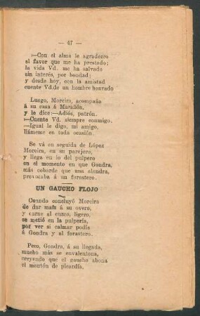 Un gaucho flojo
