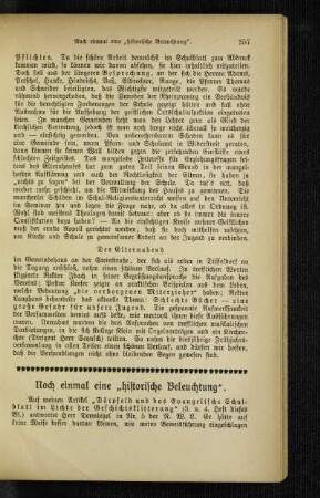 Noch einmal eine "historische Beleuchtung"
