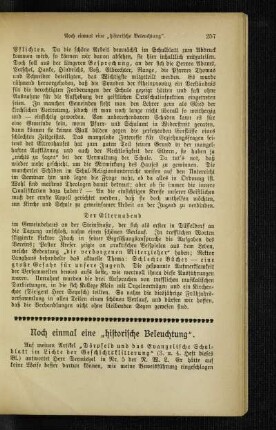 Noch einmal eine "historische Beleuchtung"