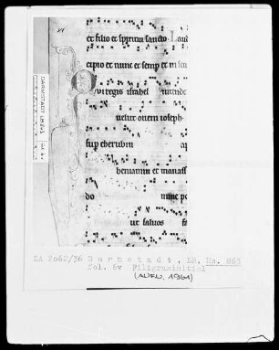 Graduale — Initiale Q (ui regis Israhel), Folio 6verso