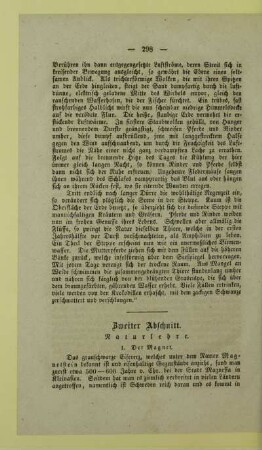 Zweiter Abschnitt. Naturlehre