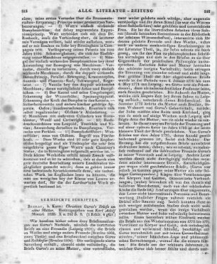 Garve, C.: Christian Garve's Briefe an seine Mutter. Hrsg. v. K. A. Menzel. Breslau: Korn 1830