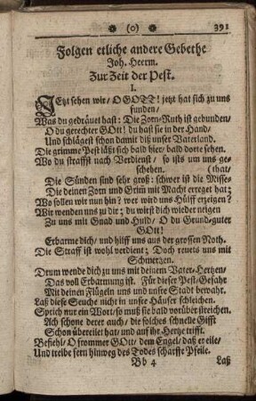 Folgen etliche andere Gebethe Joh. Heerm.