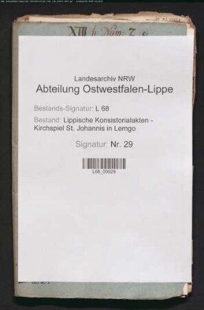Verschiedene Kirchenangelegenheiten (Examina, Dispense, Einkünfte, Kirchenstühle, Rangstreitigkeiten)