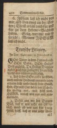 Teutsche Litaney