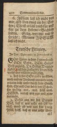 Teutsche Litaney