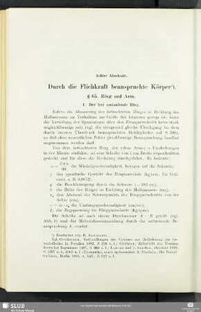 Achter Abschnitt. Durch die Fliehkraft beanspruchte Körper.