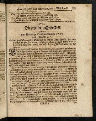 813-833, XVIII. Die zehende Leich-Predigt