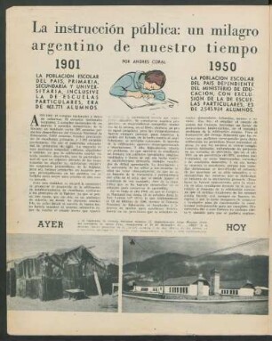 La instrucción pública: un milagro argentino de nuestro tiempo