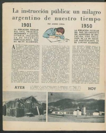 La instrucción pública: un milagro argentino de nuestro tiempo