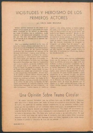 Una opinión sobre teatro circular