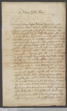 Testament Anna Sofia Schönin
