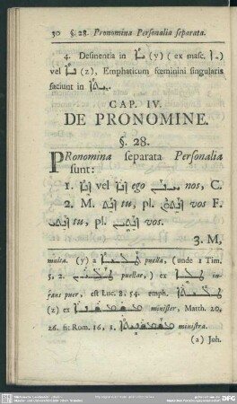Cap. IV. De Pronomine