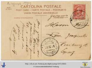 Postkarte, 28.10.1911