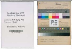 Entnazifizierung Wilhelm Bossmann , geb. 22.05.1912 (Landwirt)