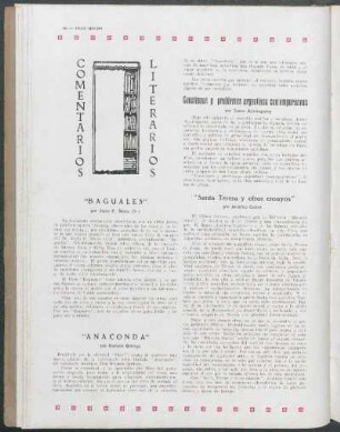 Comentarios literarios