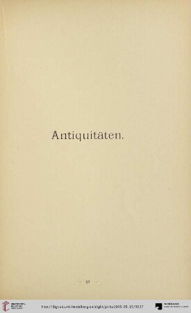 Antiquitäten (Nr. 594-751)